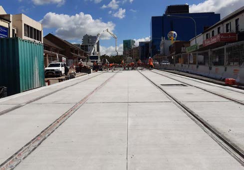 Finished Trackslab - Parramatta Light Rail