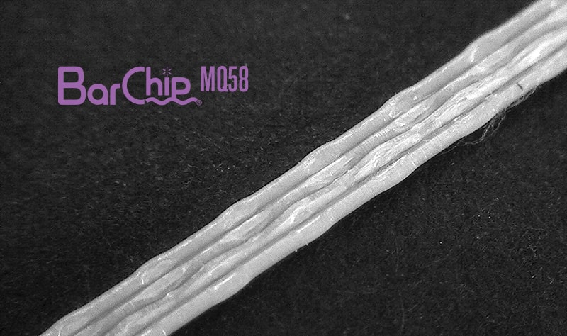 BarChip MQ58 е единствената синтетична фибра, която свързва нишките по дължина. Те се разпределят равномерно в сместа, нямат памет на формата и не изплуват на повърхността. Това е най-лесната за обработка фибра, с която сме работили.