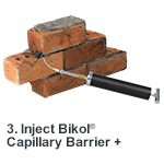 Bikol® Capillary Barrier + (5 kg.) can be injected with the M-Power 50Z, the M-Power 30Z or a similar type of injection pump.