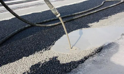 Dracobit е положен след изграждане на дренажен асфалтов слой.
