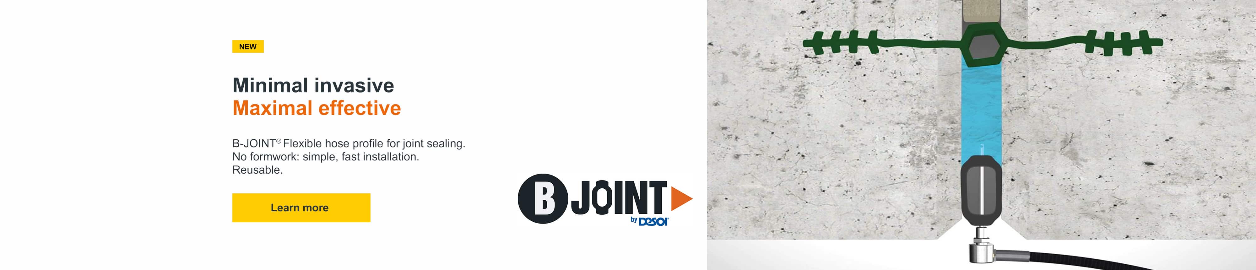 The B-JOINT® can be processed in any length and is suitable for joint widths of 20 to 30 mm.