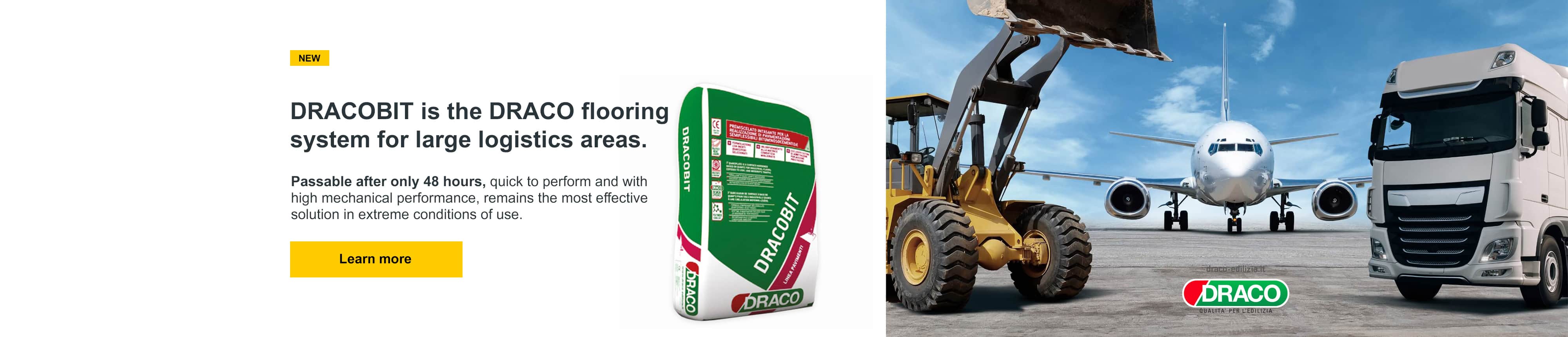 DRACOBIT® is ideal for creating new semi-flexible bituminous-cement flooring or restoring deteriorated existing flooring