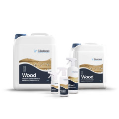 Импрегнанта за дърво SiloTreat® WOOD се предлага в различни разфасовки и се нанася чрез пръскане