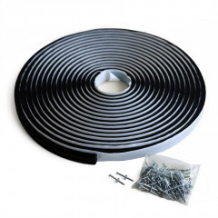 Hydro-expansive profile based on AMPHIBIA copolymer in EPDM reinforced with a steel mesh, creates optimal sealing of construction joints, construction joints and passage elements.