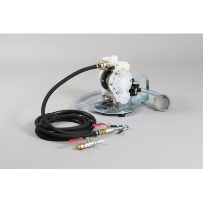 Компактната пневлатична мембранна помпа DESOI AirPower 1 е подходяща за работа с изисквания за голям дебит при ниско налягане. То може да бъде регулирано от редуктора на налягане.