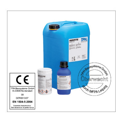 VARIOTITE е трикомпонентен, водонабъбващ хидрогел на база акрилат или метакрилат с много добри механични свойства, с изключително висок коефициент на удължение и се прилага в случаи на завесно инжектиране, за спиране навлизането на вода и реновиране на дилатационни фуги, инжекционен продукт за набъбващо запълване на пукнатини.