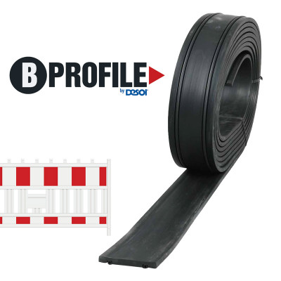 The B-PROFILE® with integrated rubber sealing lips is suitable for subsequent sealing of leaking expansion joints by means of injection. It simplifis the work process and reduces the time required compared to conventional methods. The B-PROFILE® can be processed in any length and can be used several times after cleaning.