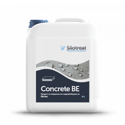 SiloTreat® Concrete BE е продукт за повърхностно хидрофобиране на бетон. Той предпазва бетонните конструкции от проникване на вода и съдържащите се в нея соли и други агресивни химикали.
Бетонните повърхности остават чисти по-дълго време, не образуват грозни тъмни ивици и са по-малко податливи на развитието на микроорганизми, плесен и водорасли.