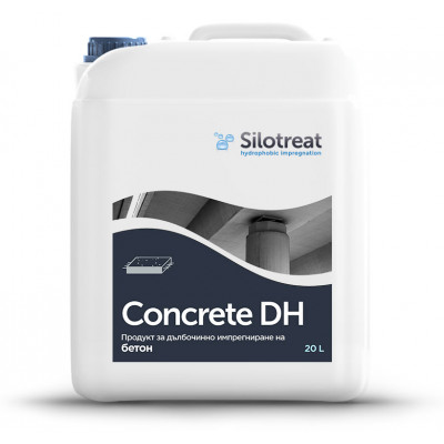 SiloTreat® Concrete DH е дълбочинен импрегниратор за бетон. Той прониква в дълбочина и не се влияе от въздействието на ултравиолетовите лъчи или от абразивното натоварване (например трафик, ветрова ерозия и други).