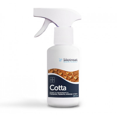 SiloTreat® Cotta е импрегнатор за гранитогрес, порцелан, теракота и клинкер, като не им позволява да задържат течности и замърсители.
Импрегнаторът SiloTreat® Cotta предотвратява отлагането на котлен камък, миещи препарати (сапун, шампоани и др.) и улеснява почистването и поддържането на обработените повърхности.