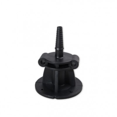 A professional-grade polymer conical packer designed for the precise positioning of injection lines through formwork panels. This component ensures an accessible and secure connection point for injection equipment after formwork removal, protecting the circuit from concrete ingress.