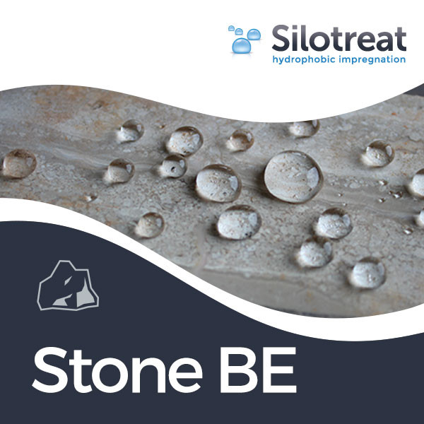 Повърхностен импрегнатор за камък SiloTreat Stone BE. Продукта не запечатва и не променя цвета на камъка, няма лъскав ефект. Идеален за хидрофобизиране на мрамор, гранит, кварц, варовик, туф, брекча, технически камък и други