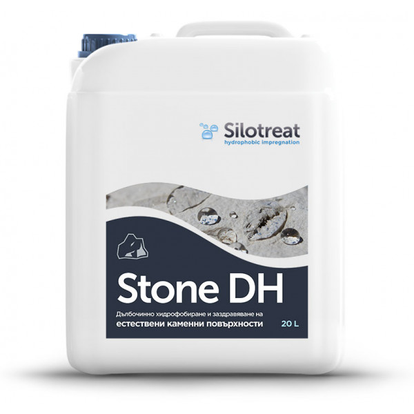 SiloTreat® Stone DH е предназначен за дълбочинно хидрофобиране и заздравяване на естествени каменни материали (варовик, пясъчник, гранит, туф, габро, брекча и други).