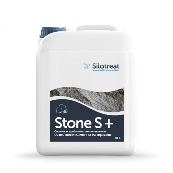 SiloTreat® Stone S+ е безцветен дълбочинен импрегнатор за камък, идеален за импрегниране на фасадни облицовки от естествен камък, Екстериорни настилки от естествен камък (плочници, веранди, тераси, стълбища, площади)