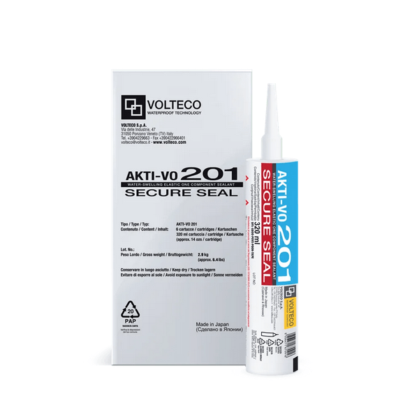 Akti-vo 201 is high-performance hydro-expansive mastic for definitively sealing and waterproofing penetrations and cracks in general. Allows you to intervene directly on the inflow point.