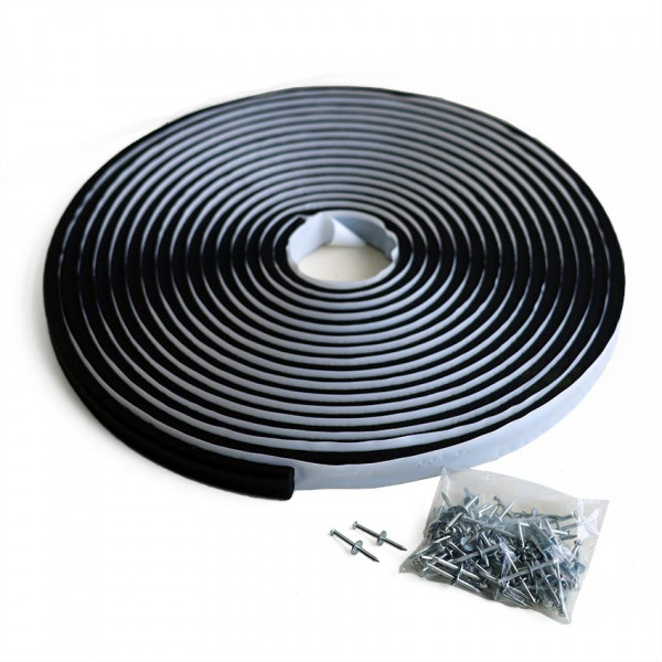 Hydro-expansive profile based on AMPHIBIA copolymer in EPDM reinforced with a steel mesh, creates optimal sealing of construction joints, construction joints and passage elements.