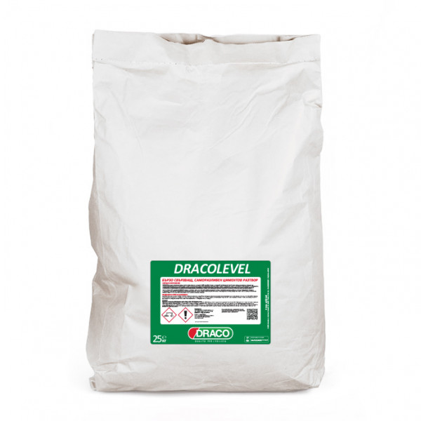 DRACOLEVEL is a one-component, polymer-modified, self-levelling cementitious mortar based on hydraulic binders, designed for floors requiring high mechanical strength and abrasion resistance. The product is fast-setting, making it particularly suitable for projects with tight deadlines. DRACOLEVEL is applied in thicknesses from 5 to 40 mm and is suitable both for levelling and repairing damaged substrates, as well as for use as a base layer for polymer flooring systems.